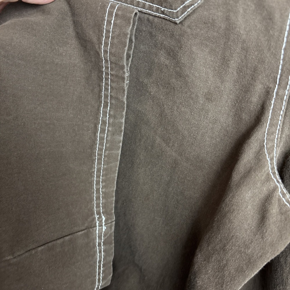 VTG Y2K Full Tilt Brown Cargo Pants SzXL Contrast Stitching Wide Leg‎ Utility - Picture 10 of 10